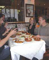 Sharing tapas dishes at Casa Lola