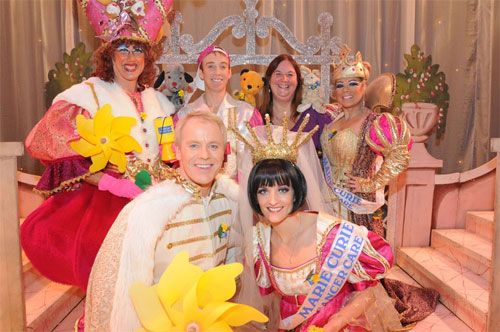 Karen Green, centre, with the cast of Snow White