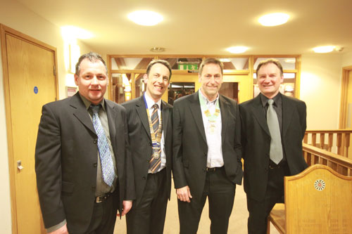 From left to right, Paul Smith, Clive Harper, Andy Self and Barry Louvel