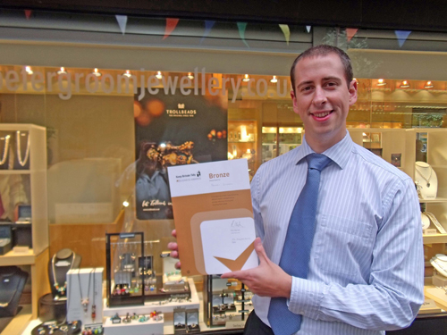 Peter Groom Jewellery store manager, Dominic Chapman.  Photograph by Shelley Filippi.