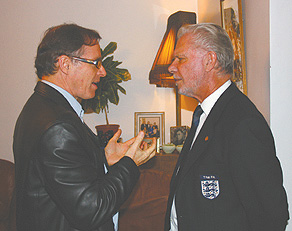 Cllr. Jeremy Websiter (left) in conversation with TCF Patron, David Gold.