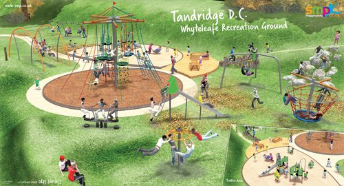 The original plan for the playground which will be amended to take residents' views into account