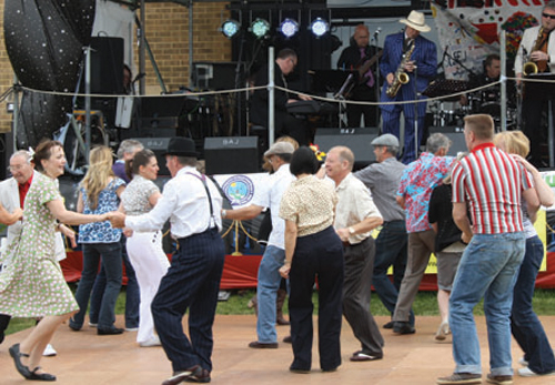 Dancers at the DeFest music festival, one of the highlights of this year's Caterham Festival.