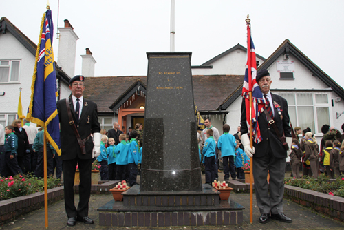 Remembrance Sunday at The Royal British Legion and Ex-Serviceman's Club in Townend, Caterham-on-the-Hill.