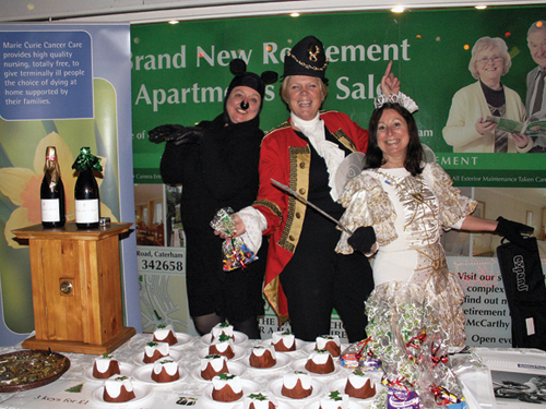 Stallholders get into the festive spirit in Church Walk last Christmas. 