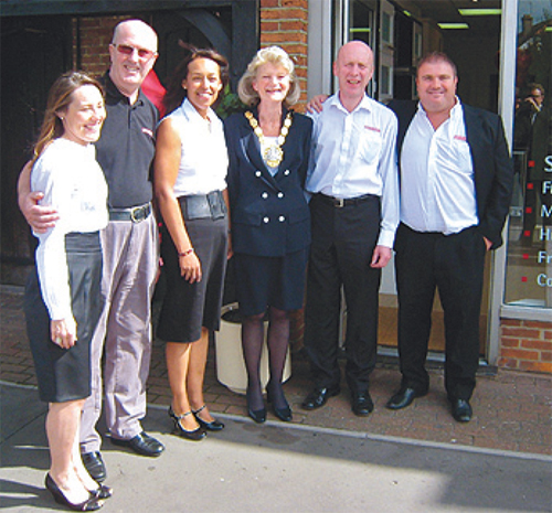 The Dream Doors team with Cllr. Avril Slipper, the Mayor of Croydon at their Grand Opening last August.