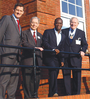 (From left) David Bolton, The Co-operative Bank; John Rawling, Trustee of Le Personne Homes; Sam Gyimah MP, Brian Perkins, Vice Chairman of Tandridge District Council.