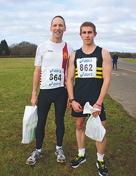 The winner, Paul Navesey from Crawley AC (right) and runner-up, David Ogden from the South London Harriers.