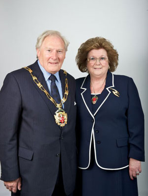 Cllr Brian Perkins and his wife Sonia.