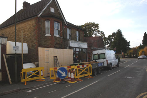 The site of last Monday evening's  accident in Westway