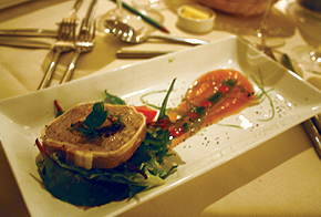 The pheasant terrine starter.