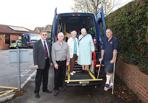 From left: Barry Selway from Counryside Conversions Ltd, Roger Atkins, Joyce Sage, Barbara Tutt and Andy Parr.