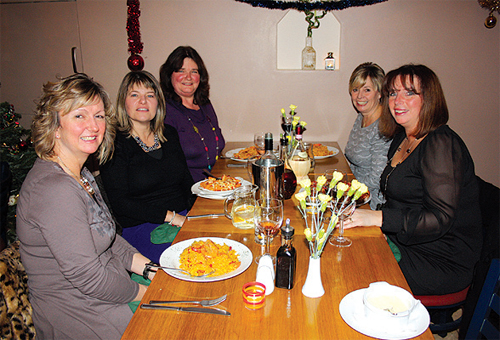 A group of ladies enjoy a Christmas night out at The Comodor.