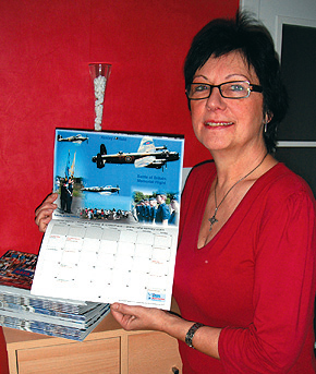 Evelyn Klein with the RAFA calendar.