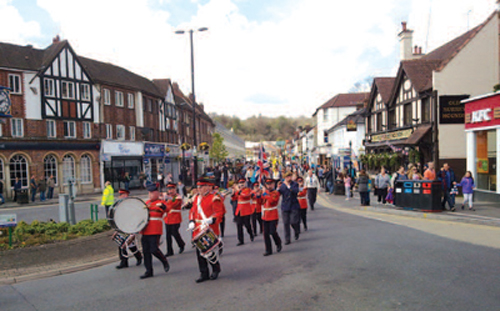 The St. George’s Day Parade in Caterham Valley. Photograph by Chris Windridge