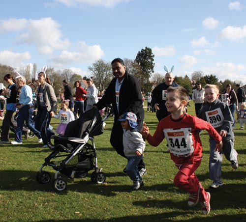 Runners in last year's 1k Fun Run.