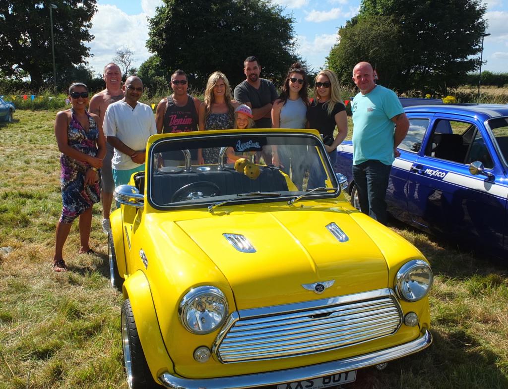 The Stoddart family from Epsom with their 1985 Austin Mini ‘Short and Sweet’ at the South East Classic Car Show.